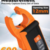 Pince multimètre , multimètre AC/DC 1mA/mV haute précision 6000 points, plage 100A/600V, détection NCV, résistance, capacité (nF/µF/mF), continuité et mode auto
