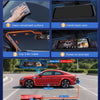 Dashcam Rétroviseur 4 Canaux 1080P, IPS Tactile 9,7 Pouces Trois Vues 720P, WiFi, Streaming, Aide au Recul, Enregistrement en Boucle et Carte 64 Go pour Conduite Quotidienne
