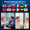 Casque audio avec traduction IA, 164 langues avec application, casque audio avec traduction vocale en temps réel, écouteurs audio pour iOS et Android, voyage et affaires
