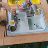 Jouets d'Évier De Cuisine avec Eau Courante, Couleurs Changeantes Vaisselle, Recyclage de l'eau ROSE