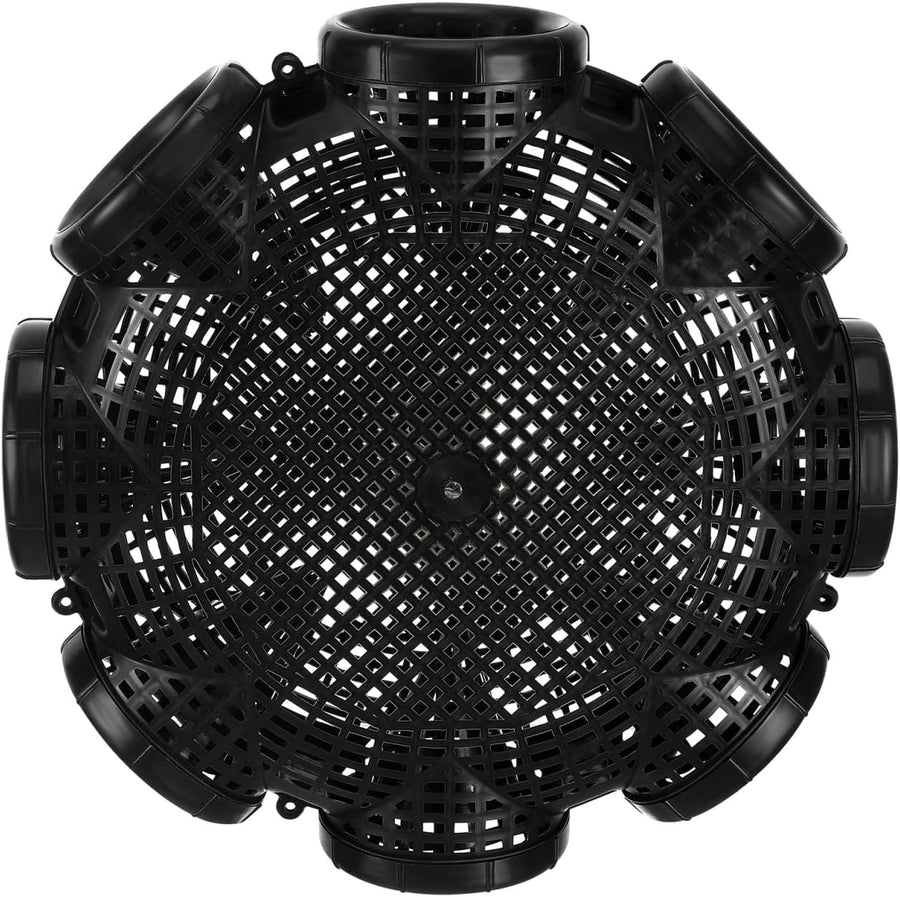 Baluue Piège à Poisson Cage Anguille Pêche en Plastique Nasse Panier Respirant à 8 Trous pour Écrevisses, Crabes et Petits Poissons en Rivière, Appât Stable Facile à Transporter