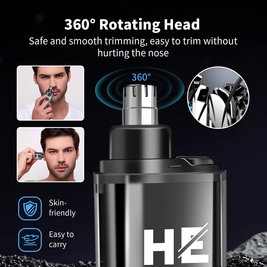Tondeuse à cheveux professionnelle pour homme, sans fil, tondeuse à barbe, rasoir nasal, rechargeable par USB, kit complet de tondeuse électrique