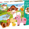Goula Ferme magnétique Jouet Enfant Eveil 1er Age Jeu Educatif 12 Animaux de la Ferme en Bois magnétique A Assembler 10 Cartes modèles Dès 2 Ans