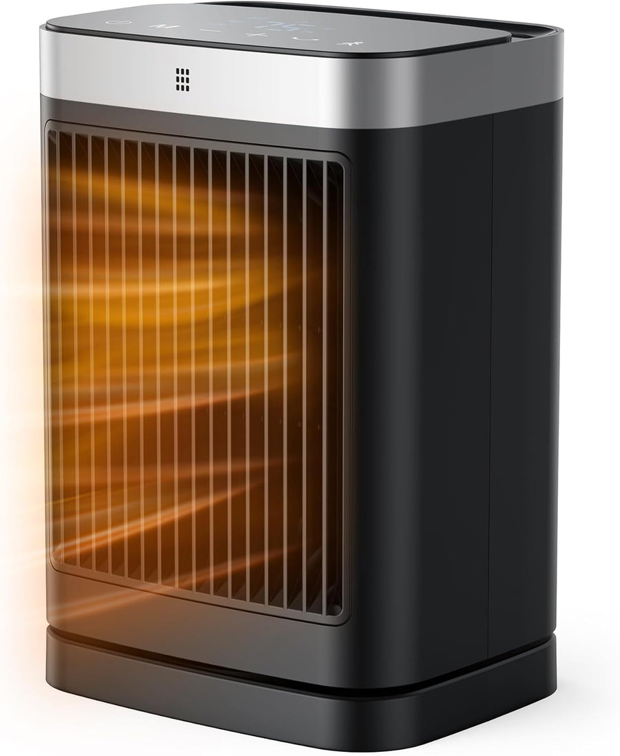 Chauffage d'appoint, 2000W PTC Chauffage Electrique, Télécommande, 3 Modes, Protection Surchauffe & Basculement, Minuterie 12H, 70°Oscillation, Radiateur Soufflant