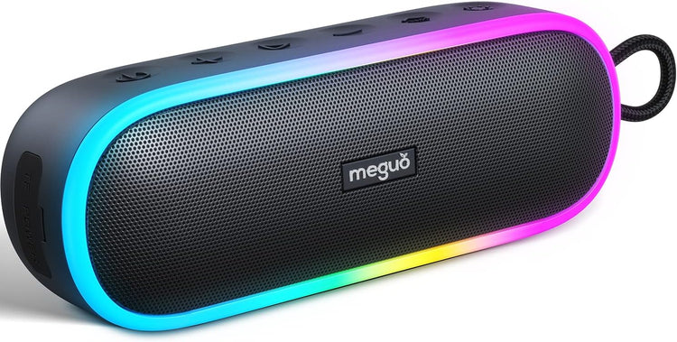 Enceinte Bluetooth Sans Fil 20W Portable Étanche IPX7 Basse Lecture 24H Stéréo 360° NOIR RGB