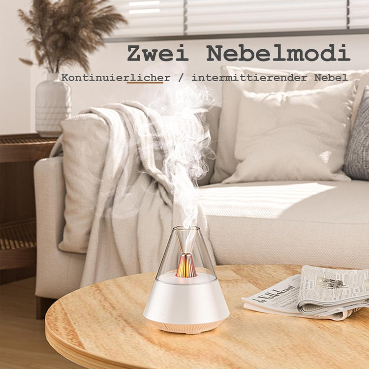 Diffuseur Huiles Sssentielles Humidificateur Portable Brume Froide Effet Lumière Chaude Télécommande Capacité 150ml NOIR