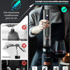 Tire bouchon electrique rechargeable inox, ouvre bouteille electrique idee cadeau anniversaire homme femme avec bec verseur aérateur, 2 bouchon vin vide air, coupe-fil et câble chargement USB