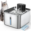 Fontaine a Eau Chat sans Fil 3,5L INOX avec Detecteur de Mouvement, avec 5000mAh Rechargeable Batterie et Technologie Exclusive sans Pompe, avec 2 Filtres