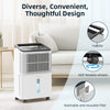 Déshumidificateur d'Air 16L/jour Ultra-silencieux, Contrôle Central Intelligent, Mode AUTO, Indicateur d'humidité, Minuterie 24H, Plus Puissant, Plus Efficace