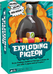 Asmodee - Exploding Pigeon - Jeu d’Ambiance Familial - Exploding Kittens - Dès 7 Ans - 3 Joueurs et + - 10 Min - avec Pigeon sonore - Pigeon Party en Famille - Version Française