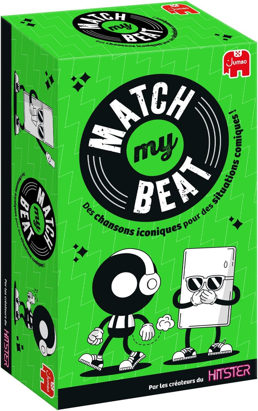Match My Beat – Jeu de Société Musical - 200 Chansons & 400 Situations – Jeu de Cartes pour Adultes, Ados, Soirées & Familles – Associez Chansons Iconiques et Situations Comiques - Pour 3+ Joueurs