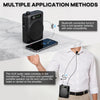 Amplificateur de Voix sans Fil, Portable amplificateur de Voix, Mini amplificateur Vocal avec 2 Microphones à Revers, Amplificateur Vocal