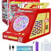 Machine à Bulles Automatique pour Enfants 10000+ Bulles avec 6 Grands Trous, Jouets à Bulles Portable avec Lumières de Couleur