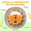 M12 Couveuse Oeuf Automatique - Contrôle Humidité, Réglage Température, Couveuse Automatique 12/24 œufs - Incubateur Auto - Vue 360°, facile à utiliser et nettoyer - Blanc et Orange