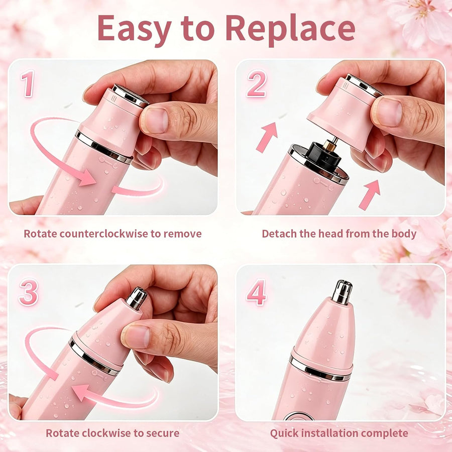 Tondeuse de bikini électrique 5 en 1, étanche IPX7 epilateur electrique femme les aisselles, les jambes, les bras et le maillot