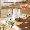 Humidificateur d'air Chambre 4L, Top-Fill, Télécommande, 40H Autonomie, Arrêt Automatique, Buse 360°, Minuterie 24 heures, 20 dB Silencieux