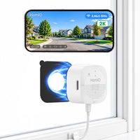 Caméra de Surveillance 3MP 2K, Vision Nocturne Couleur, sans Perçage Magnétique Camera Interieur Fenêtre Wi-Fi, Antireflet, Enregistrement 24/7, Détection Mouvement