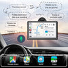 CarPlay Voiture, Portable CarPlay & Android Auto sans Fil, Stéréo de Voiture 7 Pouces Écran Tactile avec Navigation en Temps Réel, Assistant Vocal, FM, Mirror Link, Appels avec Mains Libres