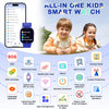 Montre Connectée Enfant GPS, Montre Intelligente 4G pour Enfants Fille et garçon à Téléphoniques,Appel Vidéo,Voix Chat,WiFi,SOS,Mode Classe,Alarme,Musique 4-12 Ans