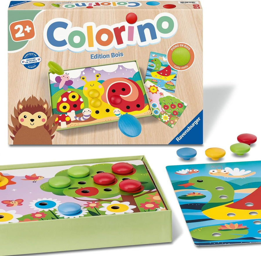 Ravensburger - Colorino - Jeu Éducatif en Bois dès 2 Ans - Apprendre Les Couleurs - Développement de la Motricité et de la Créativité - 24704 - Version Française