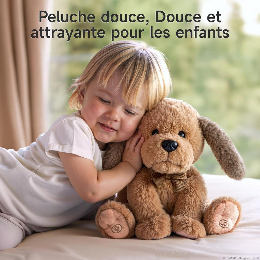 Jouet Peluche électronique Chien pour Enfants, électronique Doux Chien de Compagnie Chanteur d'oreilles, Répète ce Que tu dis Peluches et Animaux Interactifs