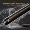 Queue de billard en fibre de carbone de 58 pouces, structure 1/2, connecteur à 3 dents, pointe de 12,4 mm, 540-567 g, convient pour les joueurs de billard professionnels