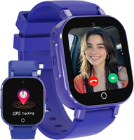 Montre Connectée Enfant GPS, Montre Intelligente 4G pour Enfants Fille et garçon à Téléphoniques,Appel Vidéo,Voix Chat,WiFi,SOS,Mode Classe,Alarme,Musique 4-12 Ans