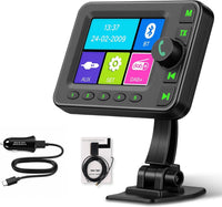 Adaptateur Dab pour Autoradio, Plug&Play Adaptateur Dab+ Voiture Récepteur DAB Portable avec Bluetooth Mains Libres, Emetteur Bluetooth pour Voiture avec Ecran LCD 2,8 Pouces, AUX et USB
