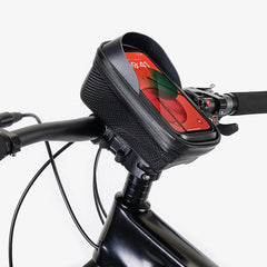 Sacoche Cadre de Vélo Guidon Etanche Téléphone Portable Fermeture Rapide Ecran Tactile Sensible en TPU pour Smartphone Jusqu'à 6,8