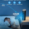 Ventilateur de table 7m/s avec Télécommande Oscillante à 70° 4 vitesses, 4 modes, minuterie de 12 heures