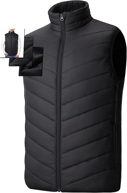 Gilet Sans Manche Veste Hivernale Lavable et Chaude Moto Ski Randonnée Camping Taille S