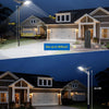 Lampadaire Solaire Exterieur, OHF-Plus Projecteur Led Solaire Exterieur, IP67 Étanche Eclairage Lampe Exterieur Puissante pour Jardin, Cour, Garage