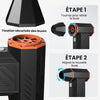 Souffleur Air Comprimé 110000 TR/Min, Soufflette Électrique avec Batterie 2000 mAh, Mini Souffleur Puissant avec 4 Niveaux de réglage, idéal pour Nettoyer PC, Clavier, Voiture
