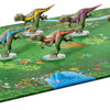 Asmodee - Raptor Race - FlexiQ - Jeux de société - Jeu de Course Tactique - Jeu Enfant 6 Ans - 2 à 5 Joueurs - 20 Min - Figurines Dinosaures - Plateau Double-Face - Version française