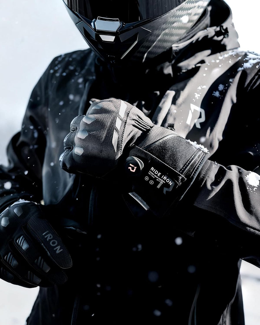 Gants Moto Chauffants, CE Niveau 1 KP, Écran Tactile Chauffage jusqu'au bout des doigts, 3 niveaux, mode intelligent, batterie rechargeable 7,4 V, imperméables, modèle : MG7502H