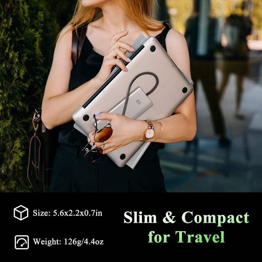 Station d'accueil USB C à Triple écran pour HP, Lenovo et Dell, Station d'accueil Minthouz 12 en 1 avec Double HDMI+DP 4K, PD 100 W, Adaptateur multiport 4*USB Ethernet/SD/TF/3,5mm