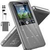 RUIZU 64GB Lecteur MP3 Bluetooth 5.3,Écran 2,4", Boutons Tactiles Extensible jusqu'à 128 Go, 45h d'autonomie en lecture, haut-parleur intégré, son Hi-Fi, radio FM et enregistreur vocal