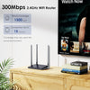 WAVLINK N300 Routeur 4G LTE avec Chipset Qualcomm - Routeur Mobile Haut Débit jusqu'à 150Mbps, WiFi 300Mbps, Slot Carte SIM, 4 Antennes 5dBi, Installation Facile, Compatible Tous Opérateurs