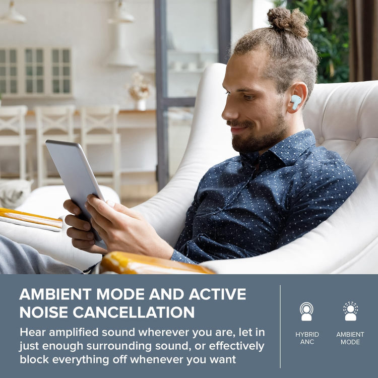 Écouteurs Bluetooth CREATIVE Zen Air Pro Résistant à Transpiration IPX5 Réduction Active Bruit Mode Ambiant Bluetooth 5.3 Autonomie 33H NOIR