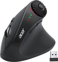 ACER Souris Ergonomique sans Fil avec Molette Défilement Latérale, Souris Verticale Bluetooth 4000 DPI (BT 5,2 + 2,4 GHz), Mouse Wireless, 8 Boutons, Récepteur USB pour iMac,PC