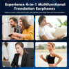 Casque audio avec traduction IA, 164 langues avec application, casque audio avec traduction vocale en temps réel, écouteurs audio pour iOS et Android, voyage et affaires