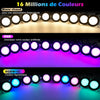 Lot de x6 Home WIFI Spot LED Encastrable Extérieur Ø45MM 12V RGBW+IC Couleur Dynamique Etanche IP67 Spots à Encastrer Extérieur pour Terrasse Bois,Patio, Chemin, Mur, Jardin, Décoration