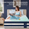 Matelas 120x200, 26 cm Hybride à Ressorts Ensachés et Mémoire de Forme Soutien Mi-Ferme, Confort Rafraîchissant, Isolation des Mouvements, Tissu 3D Respirant, Bords Renforcés, Matelas en Boîte