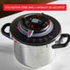 SEB Clipso+ CHEF 10L Cocotte-minute, 7-10 convives, Induction, 4programmes cuisson, Ouverture et fermeture du couvercle d'une seule main, P4551500