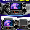 Autoradio 4+64G pour Citroen Berlingo 2015-2018/Peugeot Partner 2008-2019 avec Carplay et Android Auto - Écran incell 9 Pouces Prise en Charge WiFi GPS Commandes au Volant + Caméra de recul