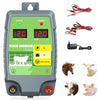 Dispositif de clôture électrique 2J 10 km Range de commande Energizer de clôture électrique étanche avec affichage LED 3 options d'alimentation pour les agriculteurs, les éleveurs