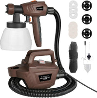 Pistolet à Peinture, 800W 1300ML Pistolet Peinture avec Récipient Amovible, 3 Buses et 3 Modes, Facile à Pulvériser et Nettoyer, Idéal pour Maison, Clôtures, Plafonds