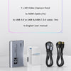 Carte de Capture vidéo, USB 3.0 Carte de Capture 4K HDMI Loop-Out, 4K 60FPS/1080P 240FPS Capture de Jeu vidéo pour Fonctionne pour PS5/caméra/PC/streaming