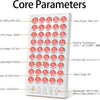 Panneau de lumière rouge - Double longueur d'onde LED 660 nm et 850 nm, avec support ajustable, 40 LED, minuterie 15/20/25 minutes, idéal pour la relaxation du visage et du corps