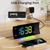 Radio Reveil Projecteur Plafond 180° FM Numérique, Grand Écran LED, Chargeur USB, Double Alarme, 12/24H, Snooze, Horloge Projection Plafond